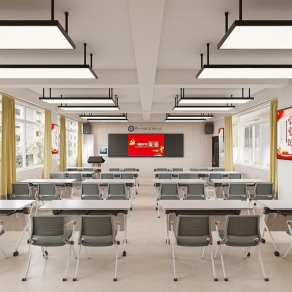 现代学校教室3D模型下载